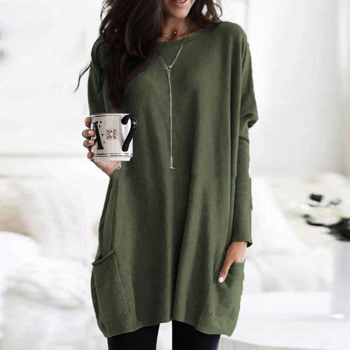 Harriet | Mellow Oversized Long Sleeve Pocket Tunic Top for Women