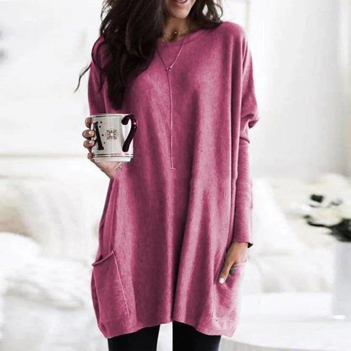 Harriet | Mellow Oversized Long Sleeve Pocket Tunic Top for Women