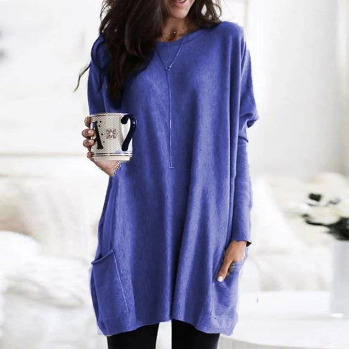Harriet | Mellow Oversized Long Sleeve Pocket Tunic Top for Women