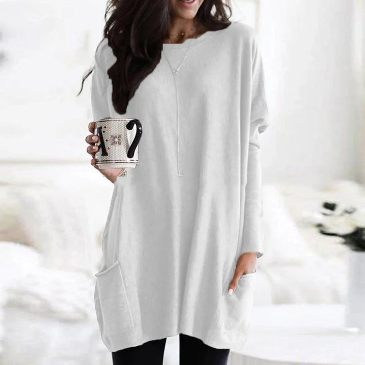 Harriet | Mellow Oversized Long Sleeve Pocket Tunic Top for Women