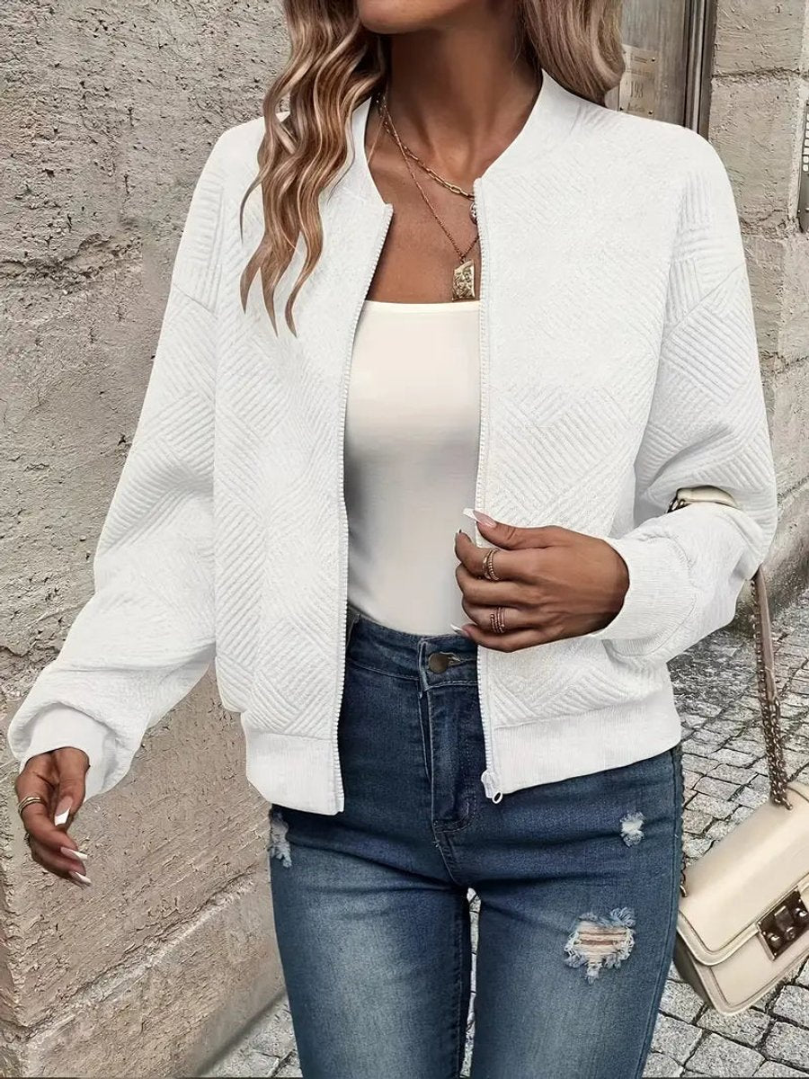 Yvette | Sharp Cropped Bomber Jacket for Women
