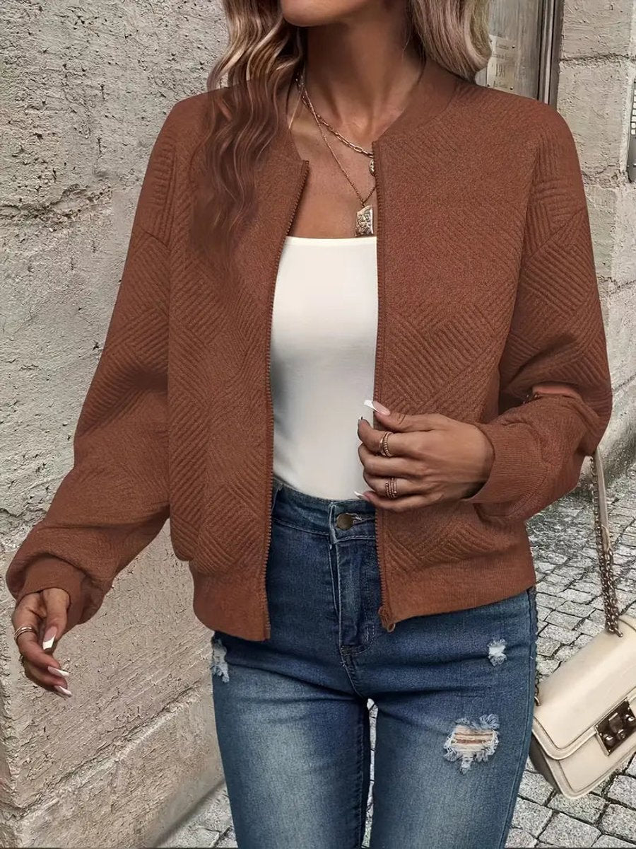 Yvette | Sharp Cropped Bomber Jacket for Women