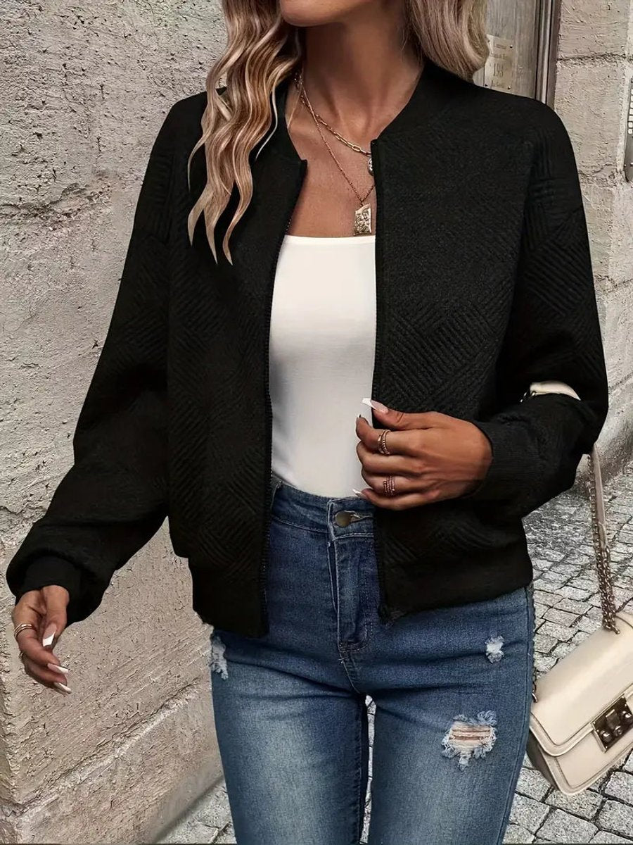Yvette | Sharp Cropped Bomber Jacket for Women