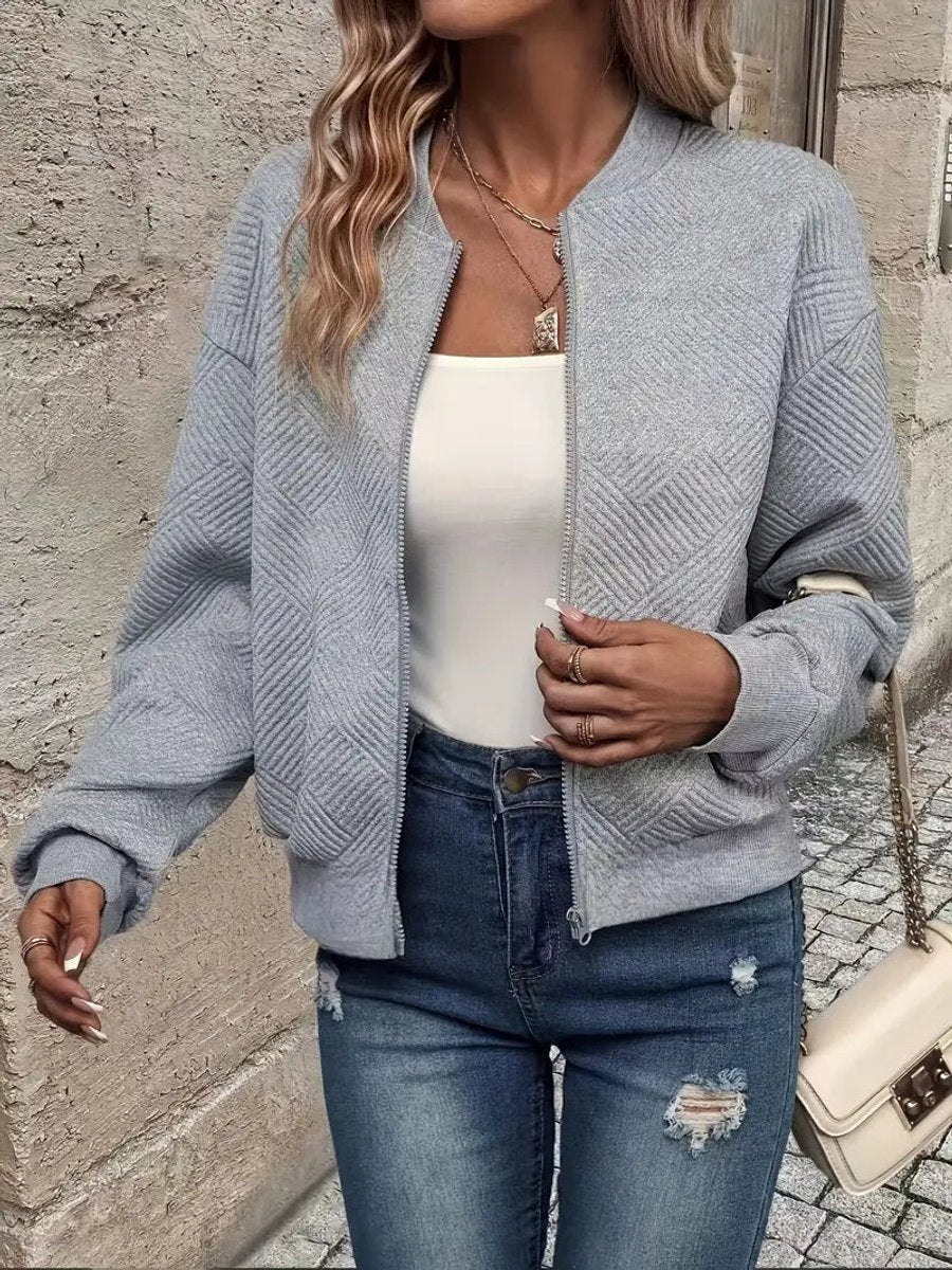 Yvette | Sharp Cropped Bomber Jacket for Women