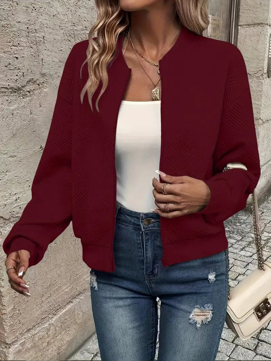 Yvette | Sharp Cropped Bomber Jacket for Women