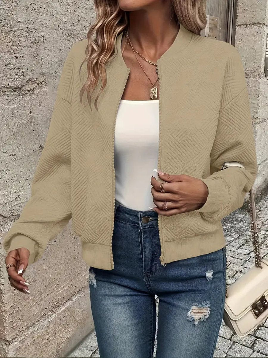 Yvette | Sharp Cropped Bomber Jacket for Women