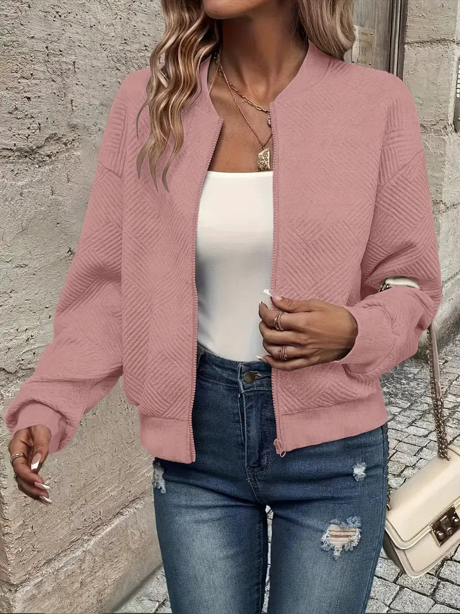 Yvette | Sharp Cropped Bomber Jacket for Women