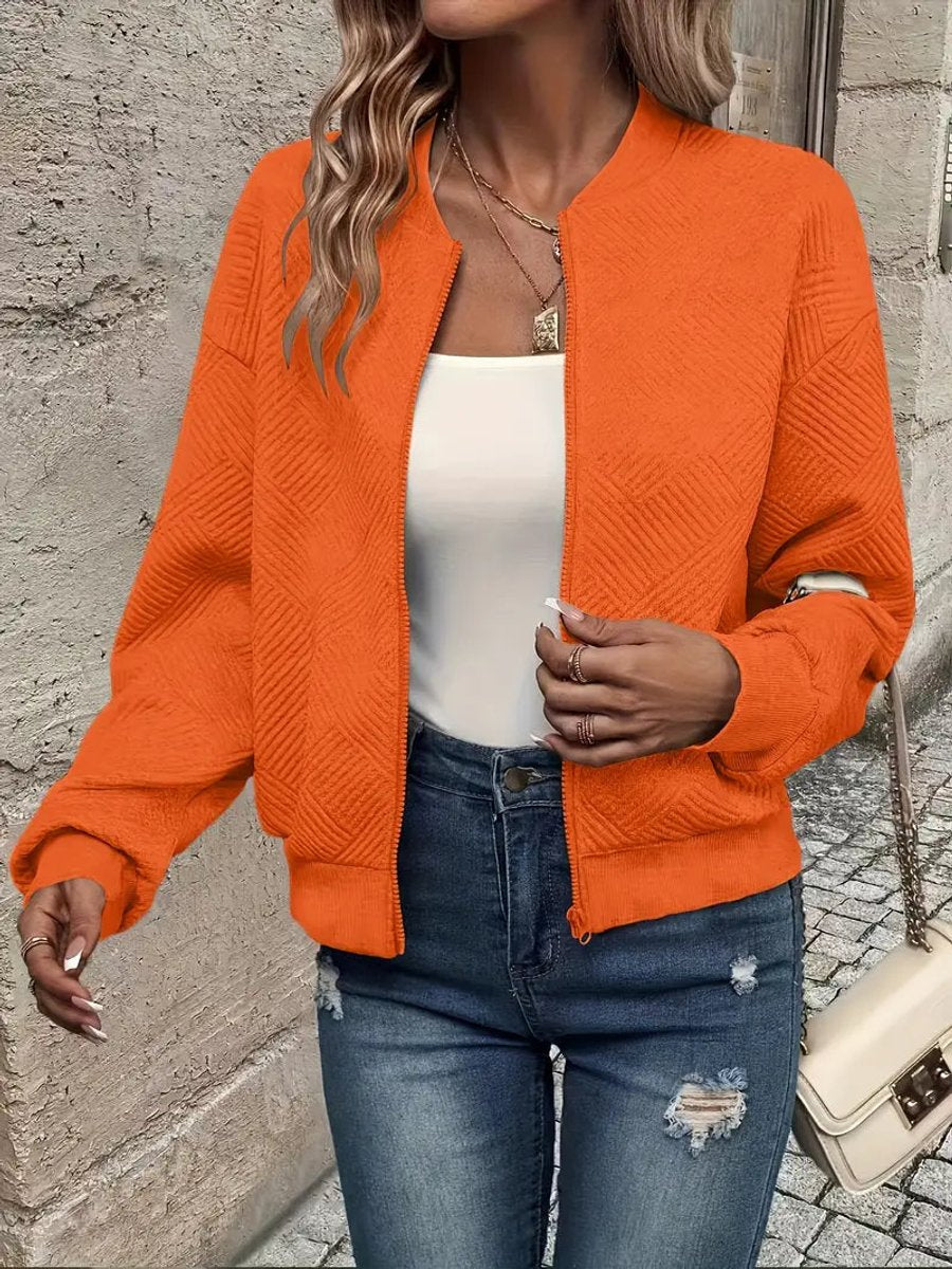 Yvette | Sharp Cropped Bomber Jacket for Women