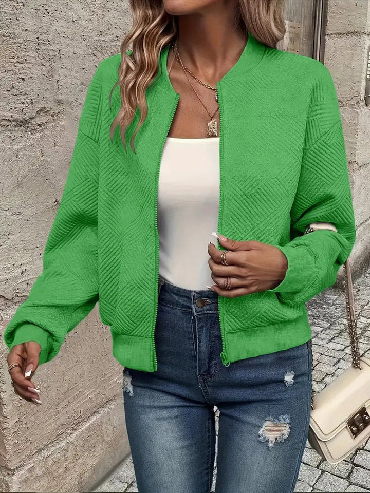 Yvette | Sharp Cropped Bomber Jacket for Women