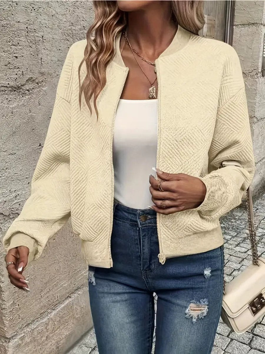 Yvette | Sharp Cropped Bomber Jacket for Women