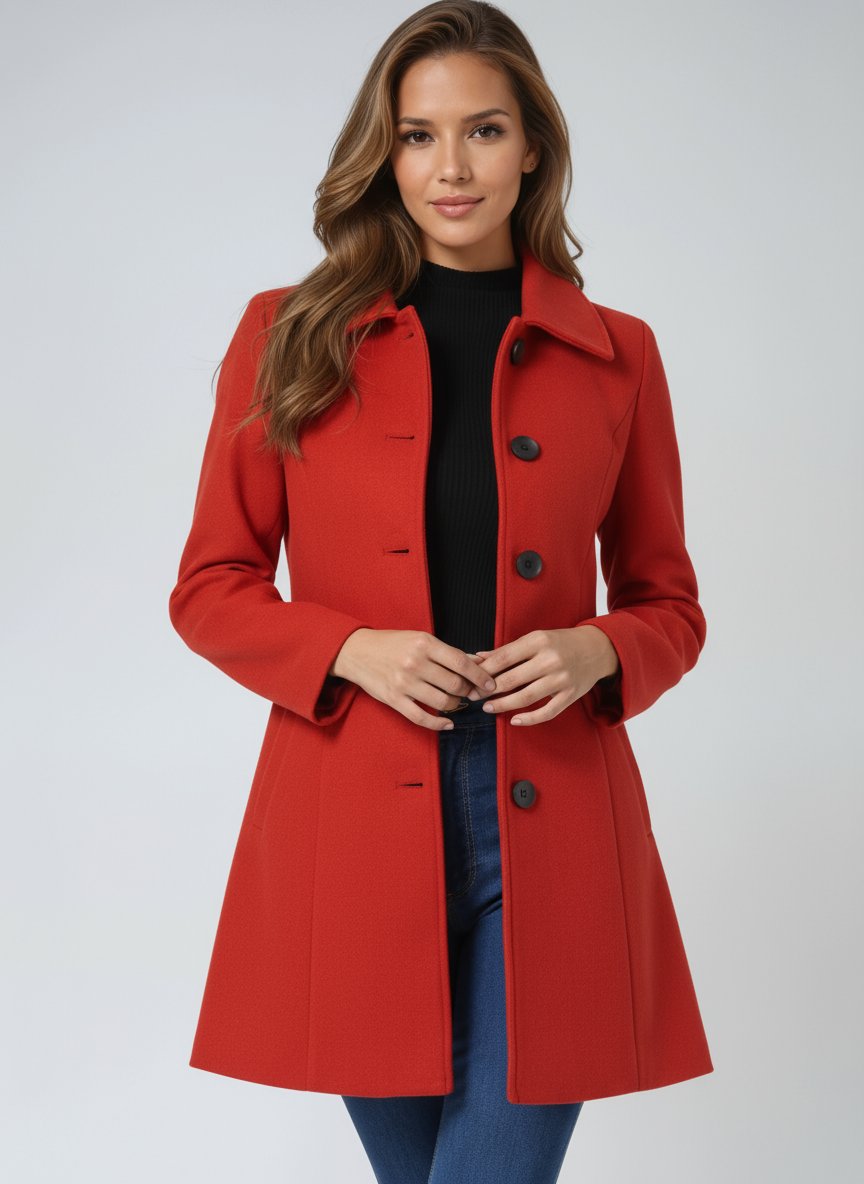 Imogen | Toasty Single-Breasted Winter Coat for Women