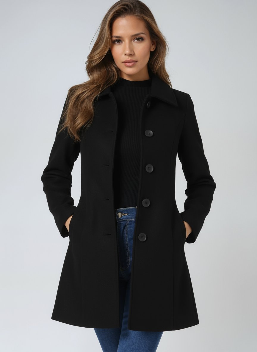 Imogen | Toasty Single-Breasted Winter Coat for Women