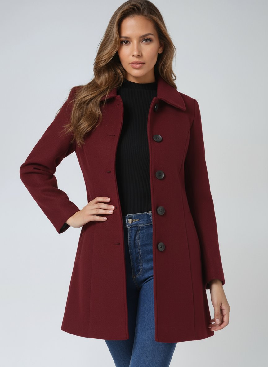 Imogen | Toasty Single-Breasted Winter Coat for Women
