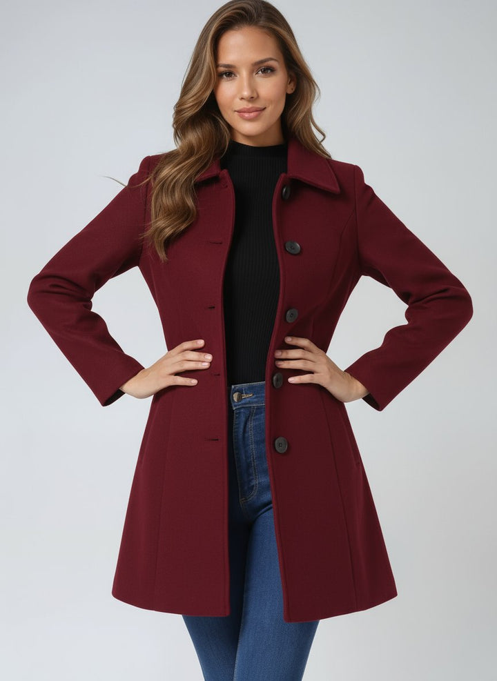 Imogen | Toasty Single-Breasted Winter Coat for Women
