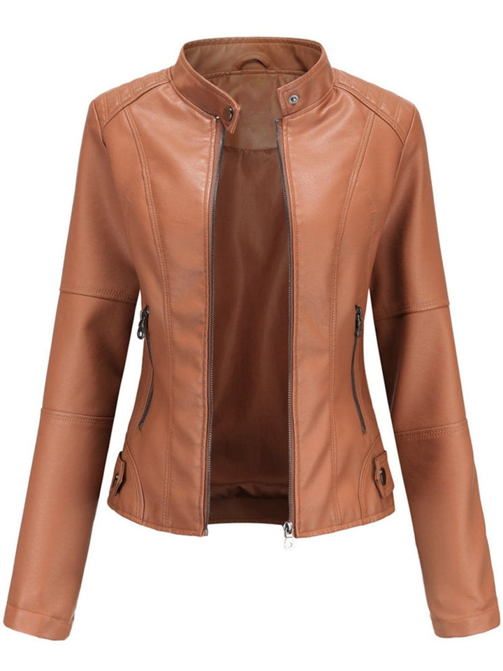 Women's Black Faux Leather Jacket