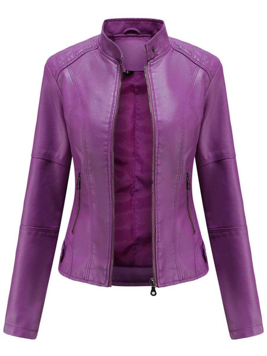 Women's Black Faux Leather Jacket