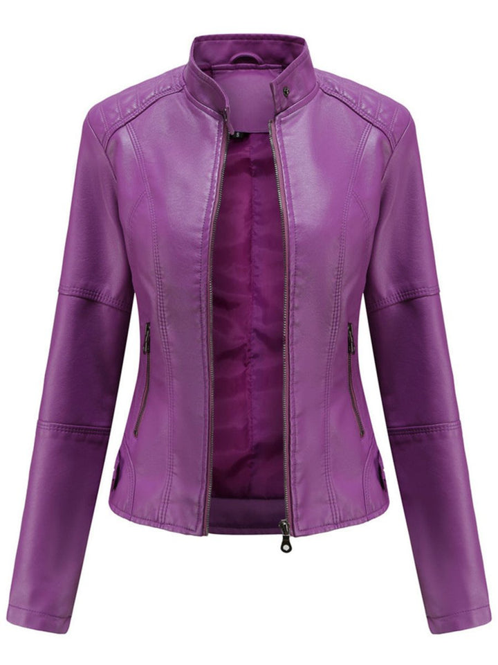 Women's Black Faux Leather Jacket