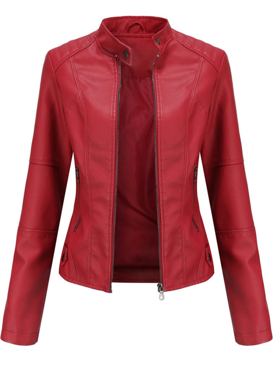 Women's Black Faux Leather Jacket