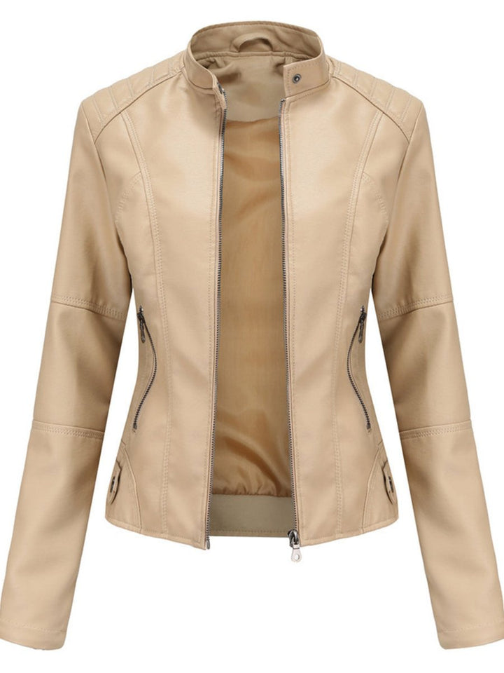 Women's Black Faux Leather Jacket
