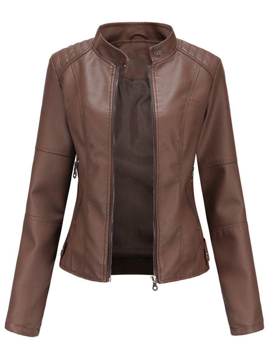 Women's Black Faux Leather Jacket