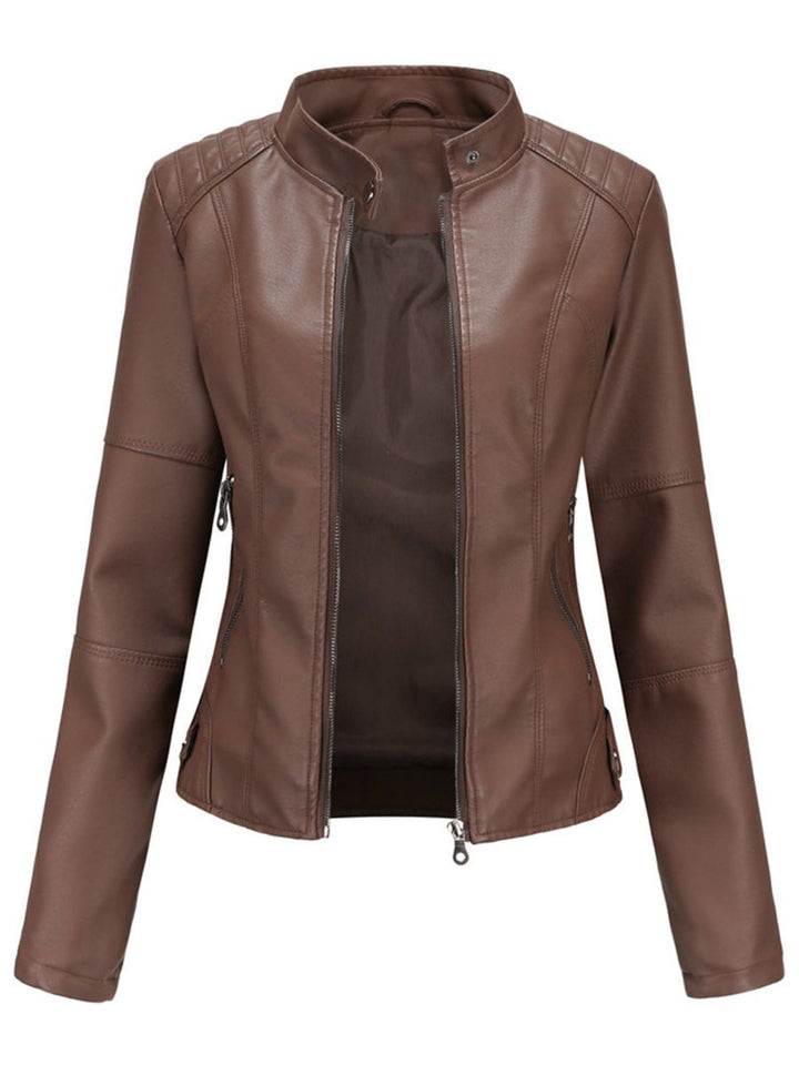 Women's Black Faux Leather Jacket