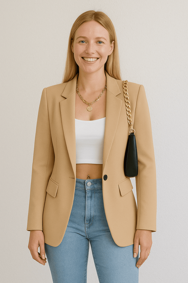 Delphine | Assured Notch Lapel Fitted Blazer for Women
