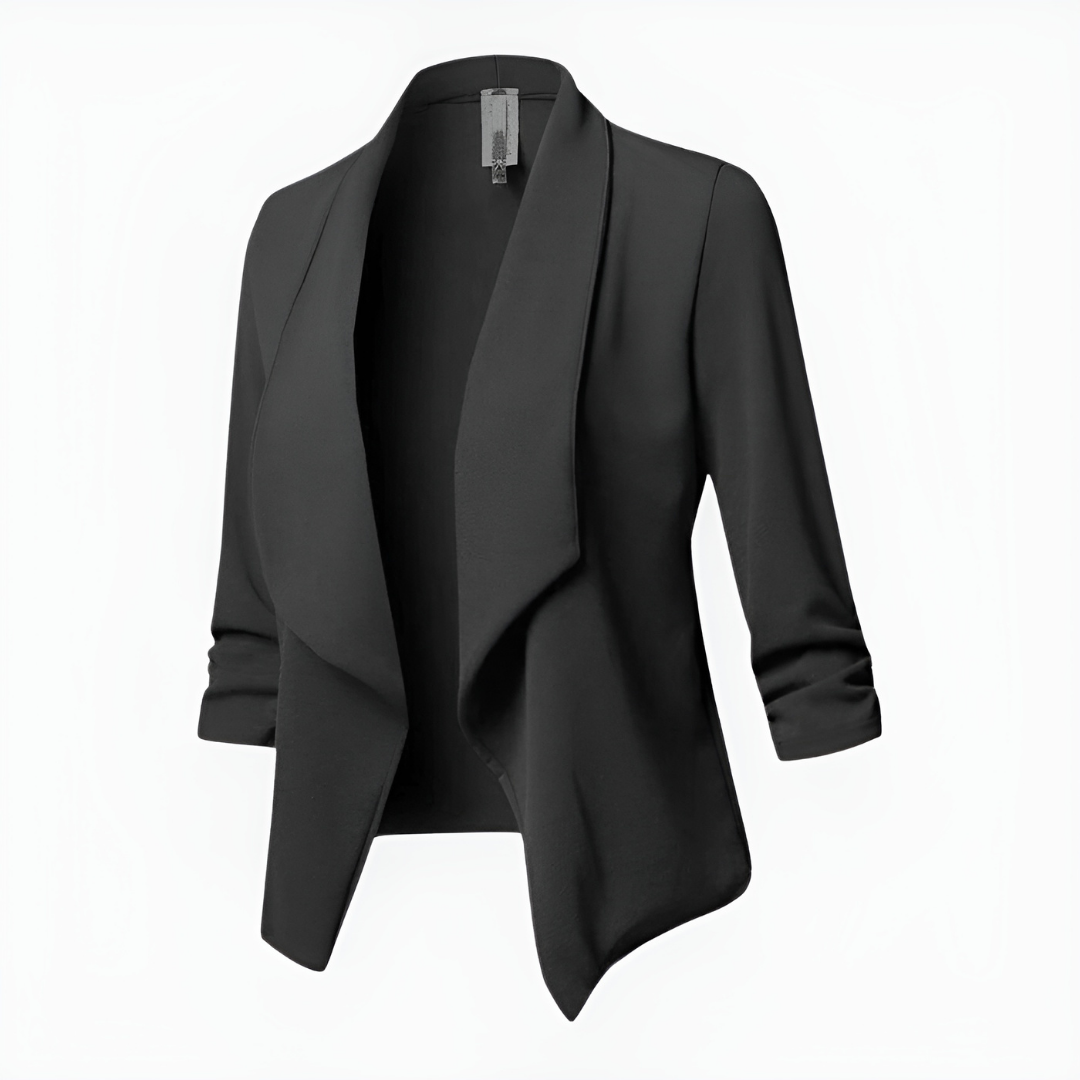 Amandine | Tidy Open Front Shawl Collar Blazer for Women