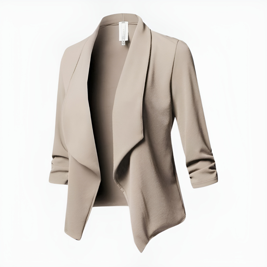 Amandine | Tidy Open Front Shawl Collar Blazer for Women
