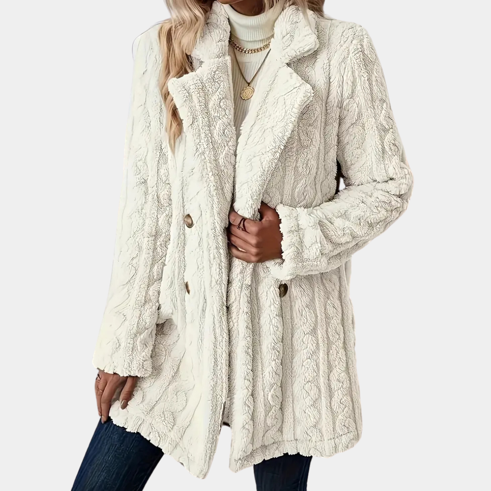 Violette | Hearty Cable Knit Winter Coat for Women